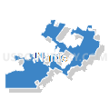 Congressional District 12, Pennsylvania (Solid Fill with Shadow)