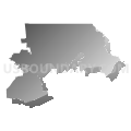 Congressional District 10, Pennsylvania (Gray Gradient Fill with Shadow)