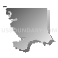 Congressional District 6, Louisiana (Gray Gradient Fill with Shadow)