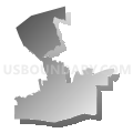 Congressional District 3, New York (Gray Gradient Fill with Shadow)