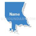 Congressional District 1, Louisiana (Solid Fill with Shadow)