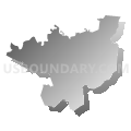 Congressional District 2, Kentucky (Gray Gradient Fill with Shadow)
