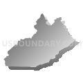Congressional District 5, Kentucky (Gray Gradient Fill with Shadow)