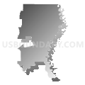 Congressional District 5, Louisiana (Gray Gradient Fill with Shadow)