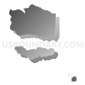 Santa Barbara County, California (Gray Gradient Fill with Shadow)