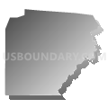 Clearfield County, Pennsylvania (Gray Gradient Fill with Shadow)