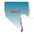 Clark County, Nevada (Blue Gradient Fill with Shadow)