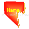 Clark County, Nevada (Bright Blending Fill with Shadow)