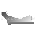 Multnomah County, Oregon (Gray Gradient Fill with Shadow)
