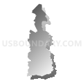 Guaynabo Municipio, Puerto Rico (Gray Gradient Fill with Shadow)