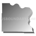 Dakota County, Nebraska (Gray Gradient Fill with Shadow)