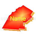 Jefferson County, New York (Bright Blending Fill with Shadow)