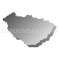 McDowell County, West Virginia (Gray Gradient Fill with Shadow)