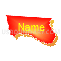 Hamilton County, Florida (Bright Blending Fill with Shadow)