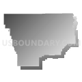 Musselshell County, Montana (Gray Gradient Fill with Shadow)