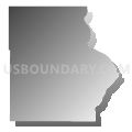 Allamakee County, Iowa (Gray Gradient Fill with Shadow)