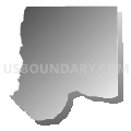 Bon Homme County, South Dakota (Gray Gradient Fill with Shadow)