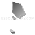 Ventura County, California (Gray Gradient Fill with Shadow)