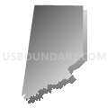 Dearborn County, Indiana (Gray Gradient Fill with Shadow)