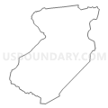 Middlesex County, New Jersey (Light Gray Border)