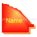 Lac qui Parle County, Minnesota (Bright Blending Fill with Shadow)
