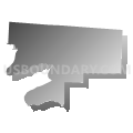 Piedmont CCD, Calhoun County, Alabama (Gray Gradient Fill with Shadow)