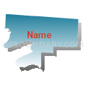 Piedmont CCD, Calhoun County, Alabama (Blue Gradient Fill with Shadow)