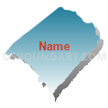 Rainsville-Sylvania CCD, DeKalb County, Alabama (Blue Gradient Fill with Shadow)