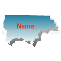Baileyton-Joppa CCD, Cullman County, Alabama (Blue Gradient Fill with Shadow)