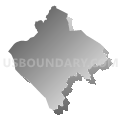 Wrangell census subarea, Wrangell City and Borough, Alaska (Gray Gradient Fill with Shadow)
