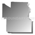 Demun township, Randolph County, Arkansas (Gray Gradient Fill with Shadow)