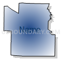 Demun township, Randolph County, Arkansas (Radial Fill with Shadow)