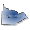 Redland township, Nevada County, Arkansas (Radial Fill with Shadow)