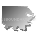 Des Arc township, Prairie County, Arkansas (Gray Gradient Fill with Shadow)