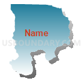 Kentucky township, Saline County, Arkansas (Blue Gradient Fill with Shadow)