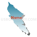 West Santa Clara CCD, Santa Clara County, California (Blue Gradient Fill with Shadow)