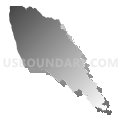 Mendocino CCD, Mendocino County, California (Gray Gradient Fill with Shadow)