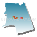 Folsom CCD, Sacramento County, California (Blue Gradient Fill with Shadow)