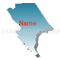 San Mateo CCD, San Mateo County, California (Blue Gradient Fill with Shadow)