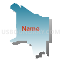 Hemet-San Jacinto CCD, Riverside County, California (Blue Gradient Fill with Shadow)
