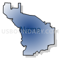 Pasadena CCD, Los Angeles County, California (Radial Fill with Shadow)
