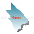 San Lorenzo Valley CCD, Santa Cruz County, California (Blue Gradient Fill with Shadow)