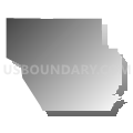 West Conejos CCD, Conejos County, Colorado (Gray Gradient Fill with Shadow)