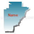 West Adams CCD, Adams County, Colorado (Blue Gradient Fill with Shadow)