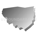 Southbury town, New Haven County, Connecticut (Gray Gradient Fill with Shadow)