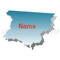 Jasper CCD, Hamilton County, Florida (Blue Gradient Fill with Shadow)