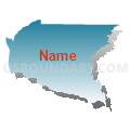 Redbay CCD, Walton County, Florida (Blue Gradient Fill with Shadow)