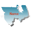 Skyline CCD, Santa Rosa County, Florida (Blue Gradient Fill with Shadow)