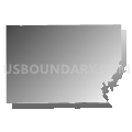 Woodbury township, Cumberland County, Illinois (Gray Gradient Fill with Shadow)