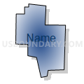 Jacksonville No. 14 precinct, Morgan County, Illinois (Radial Fill with Shadow)